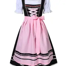 Немецкий баварский Традиционный пивной костюм горничной, праздничная система ролевых игр, красная решетка, вышитые пивные униформы горничной