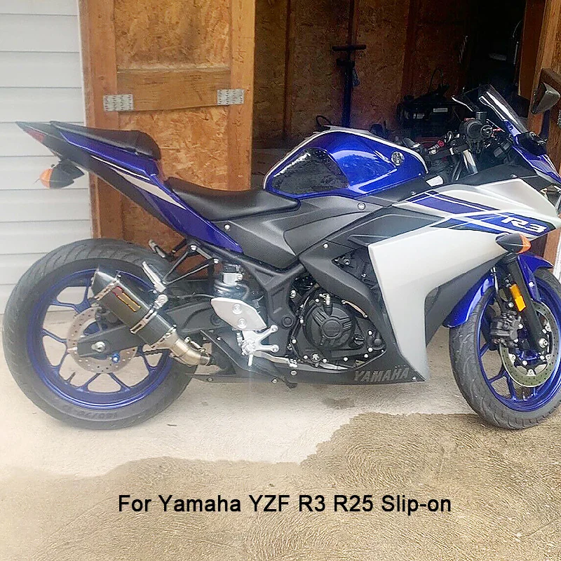 Слипоны для Yamaha YZF R25 R3 мотоциклетные выхлопные модифицированные наконечники глушитель Mid Соединительная труба скутер выхлопная система труба