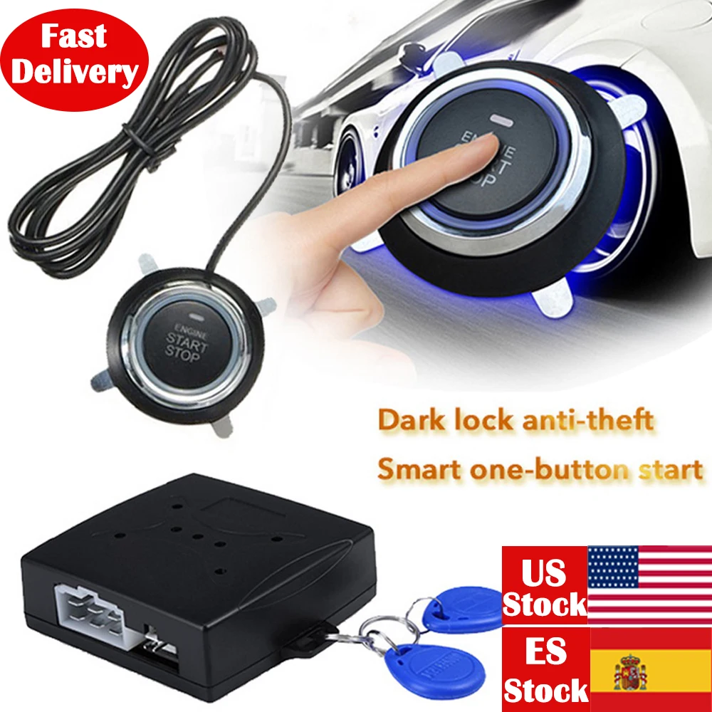 

2020 TOSPRA 12V Car Start Stop Button Engine Push Start Button Alarm Lock Keyless System Door Push Button Tactile Buttons