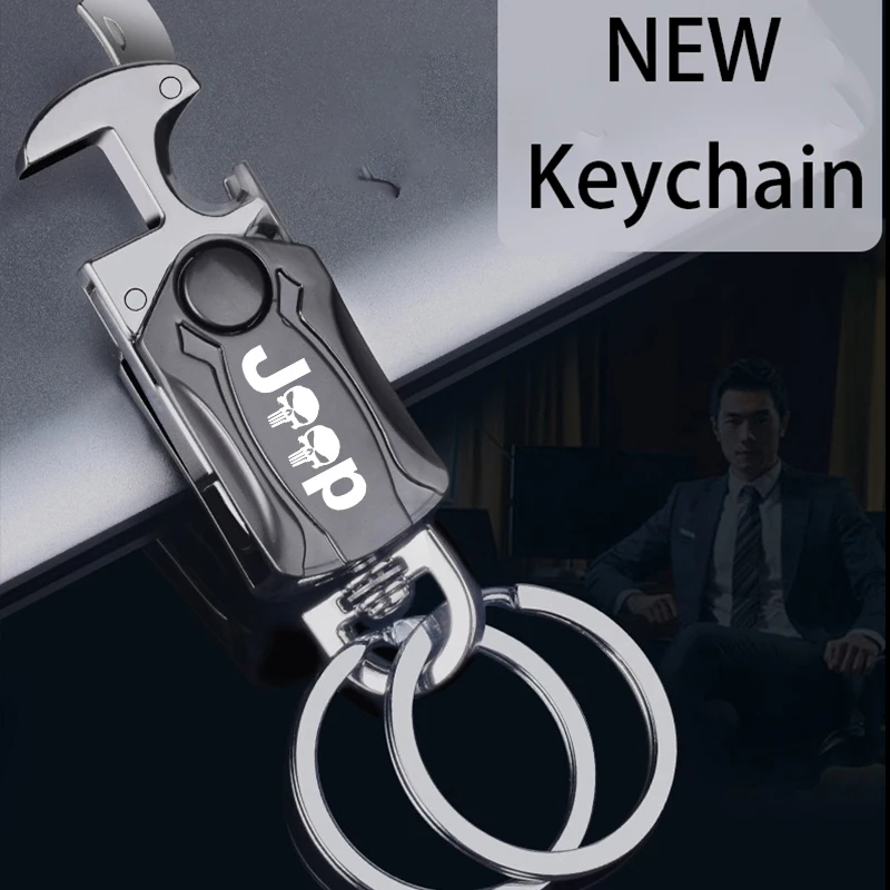 

For Jeep Renegade Compass Patriot Car Metal Car Logo Key Chain Fashion Zinc Alloy Key Ring car Key chain Bottle Opener