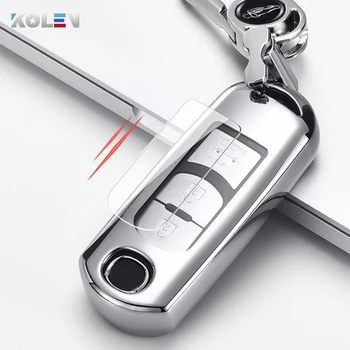 Coperture chiave a distanza del supporto della copertura di caso dell'automobile molle di TPU per Mazda 2 3 5 6 Atenza Axela Demio CX-3 CX-5 CX5 CX7 CX-9 accessori di Fob - Coperture chiave a distanza del supporto della copertura di caso dell automobile molle di TPU