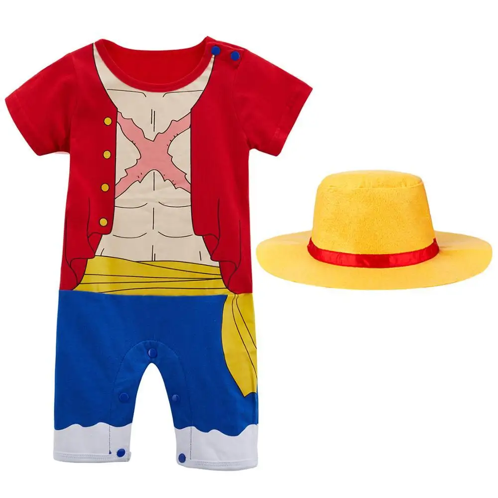 Комбинезон для маленьких мальчиков Luffy Zoro Забавный костюм милый детский