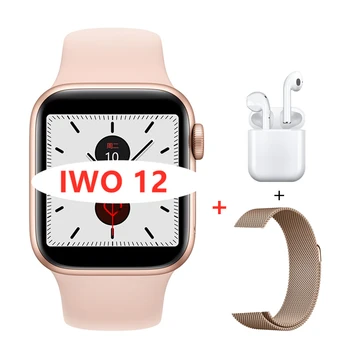 

IWO 12 Men Smart Watch Series 5 40MM/44MM for Apple IOS Android ECG Heart Rate Women Smart Watch PK IWO11 Fast Ship Dropshipping