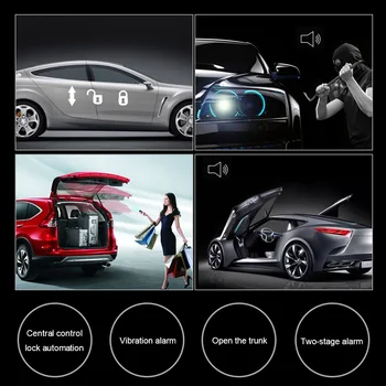 

Hot CAR ALARM + 2 DOOR REMOTE CENTRAL LOCKING KIT WITH SHOCK SENSOR,IMMOBILISER