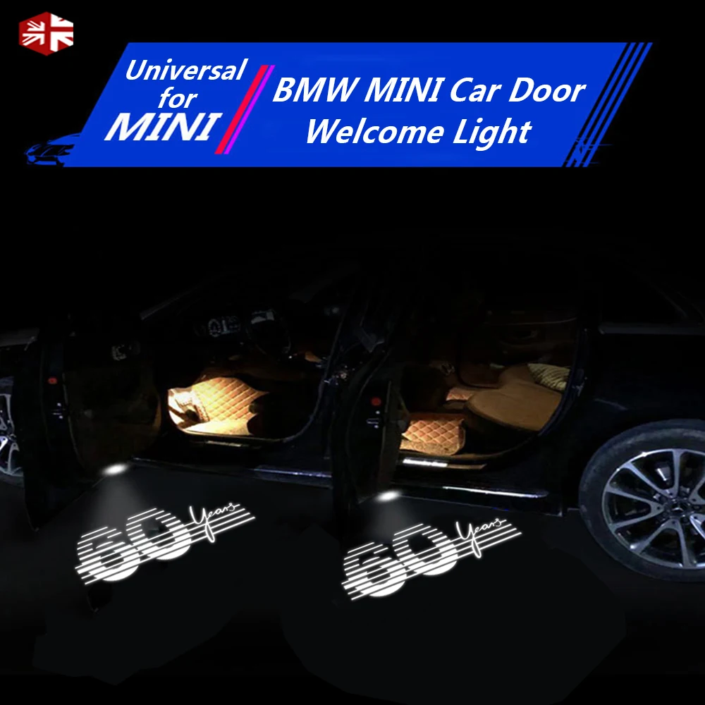  2 Pcs Car Door Light LED Car Door Welcome Light Projector Lamp Logo For MINI Cooper R50 R53 R55 R56 - 4000166583312
