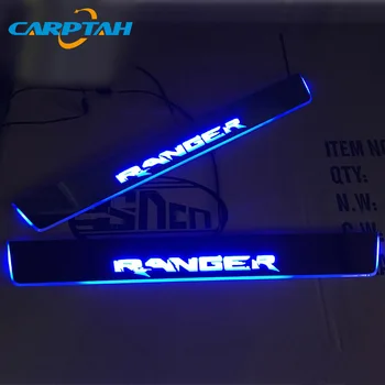 

CARPTAH Trim Pedal Car Exterior Parts LED Door Sill Scuff Plate Pathway Dynamic Streamer light For Ford Ranger T7 T8 2015 - 2019