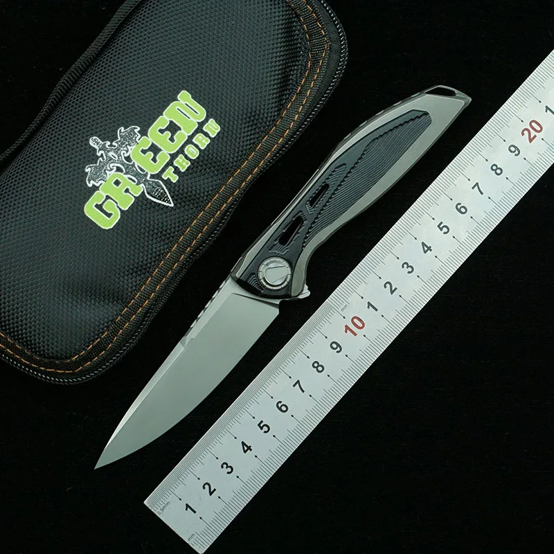 Складной нож Green thorn Neon D2 сталь 3D титановый сплав/Ручка G10 для дикой природы