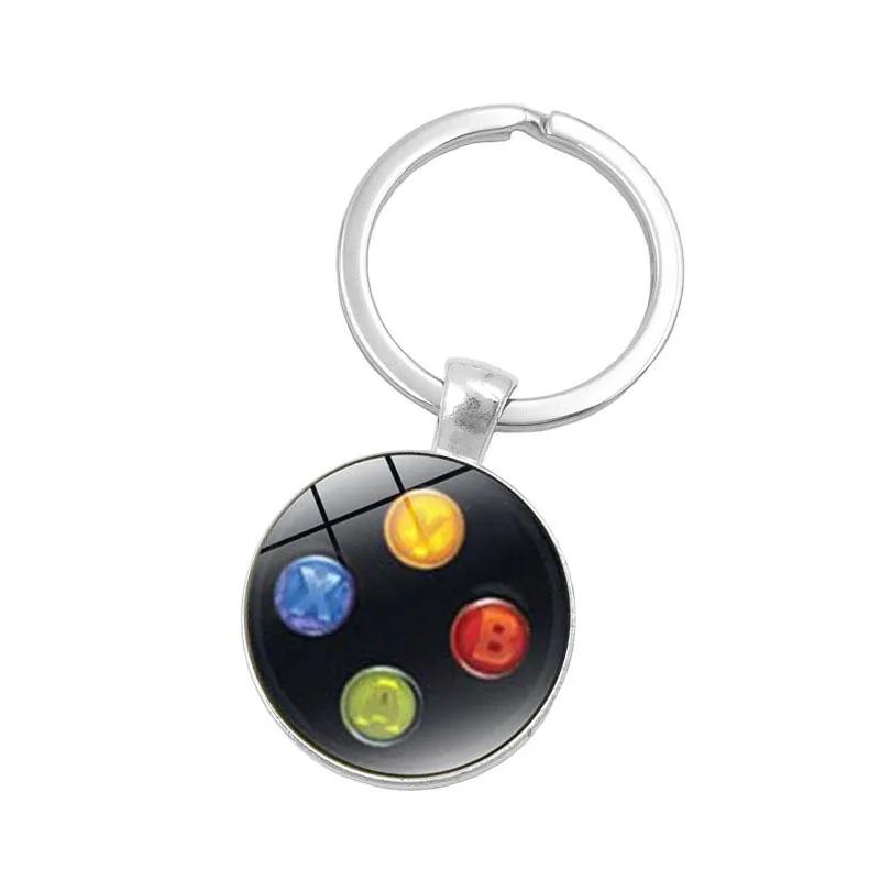 

Hot Sales Game Controller Mode Time Stone Keychain Metal Key Ring Small Ornaments Creative Gift