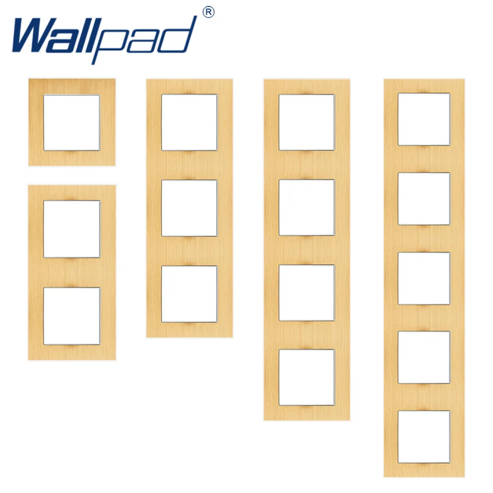 

Wallpad Luxury Gold Aluminum Alloy Panel Frame Hotel Panel Vertical and Horizon Frame 1 2 3 4 5 Frames Panel Only