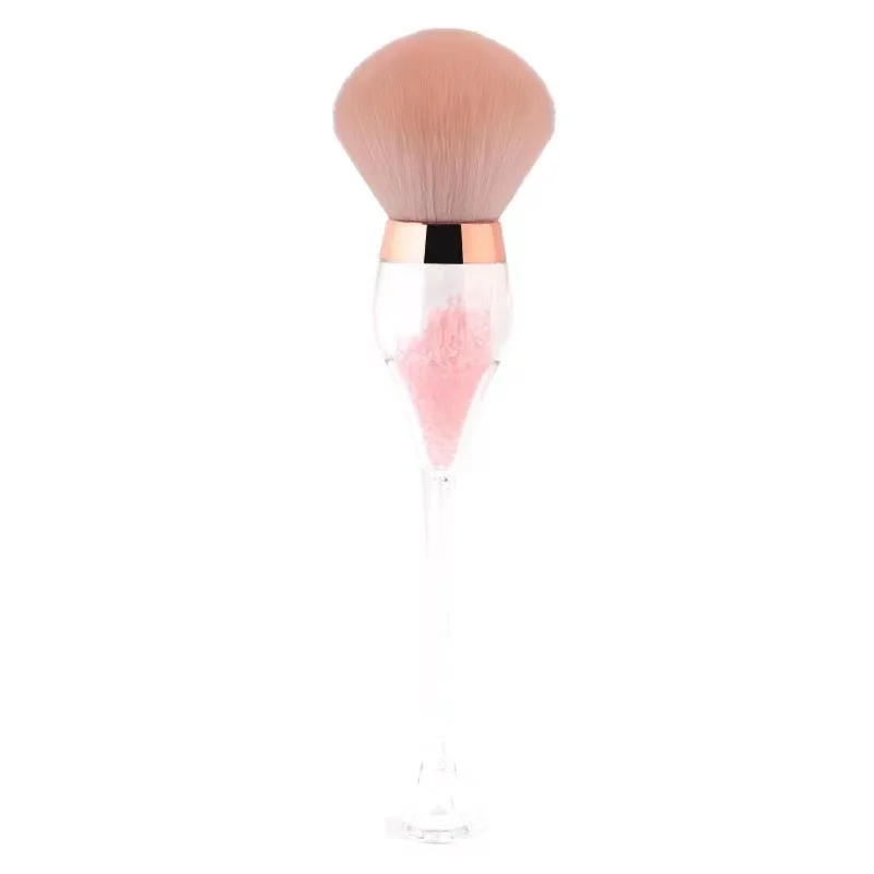 Luxury Wine Glass Make up Brush Soft Nail Art Cleaning Dust Brush Manicure Tool Cosmetic Blush Powder Facial Brush 6