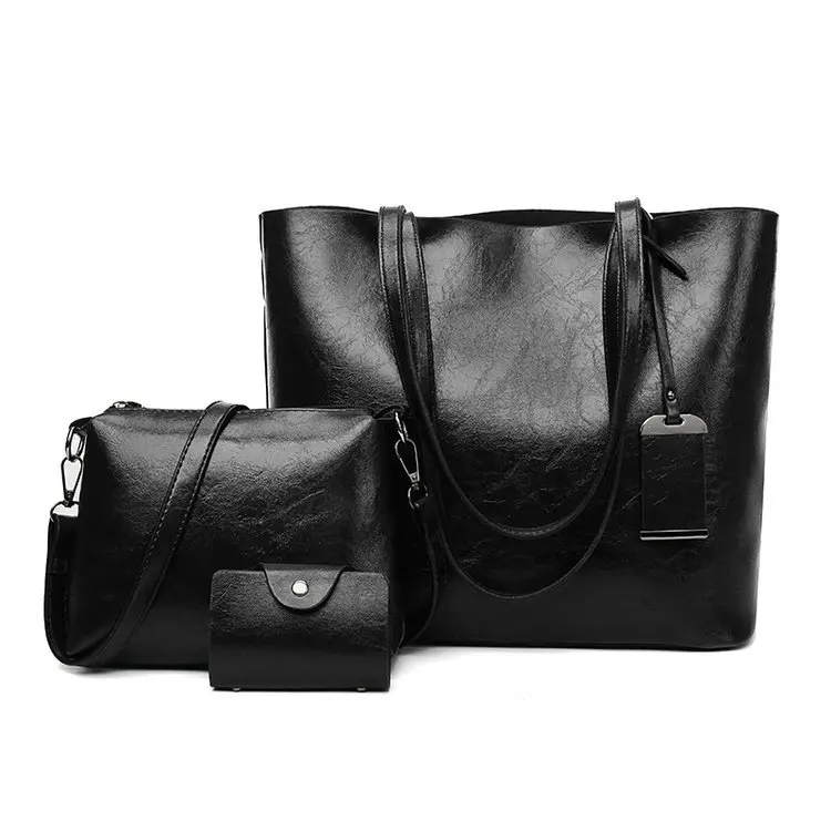 

Autumn New Style Women's Bag Simple Three-piece Set Different Size Bags Versitile Fashion Shoulder Bag/ Hand Bag Large Bag