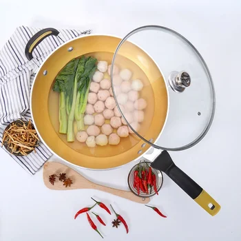 

35cm non-stick pan, smokeless wok, cookware, kitchenware,frying pan, suitable for table metal pan cooking