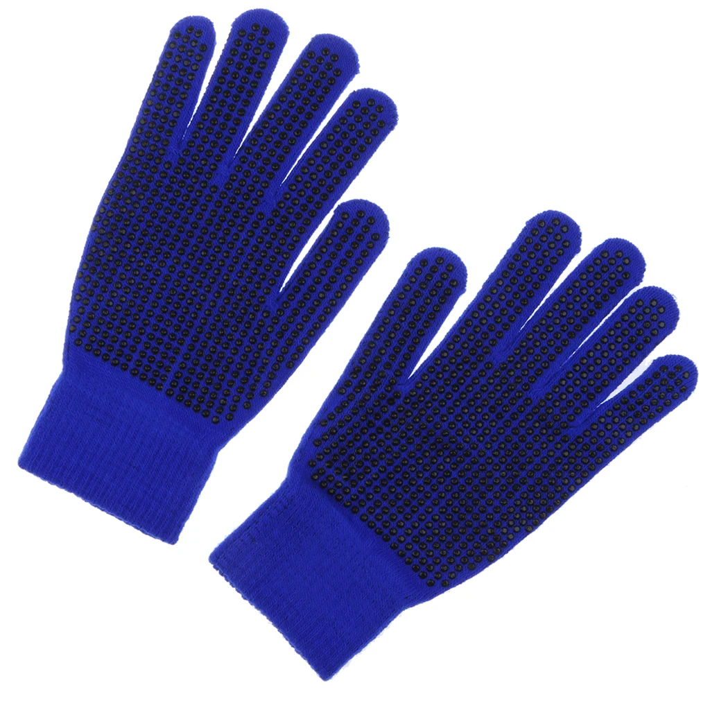 Navy Blue Тканые Верховая езда прыщей защитные перчатки для конного спорта Верховая езда оборудование аксессуары - Цвет: Navy Blue