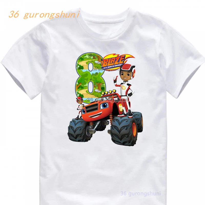 T Shirt Kids T Shirt Girls T Shirt Girls Tee Shirt Anime Cartoon t Shirt For Girls children Boys clothing Blaze And The Monster Machines
