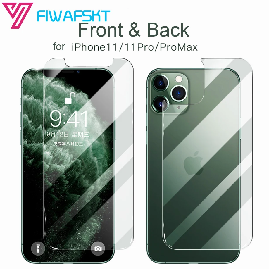 Защитное стекло 2 в 1 для iPhone 11 Pro Max 5 8 6 дюйма | Мобильные телефоны и аксессуары
