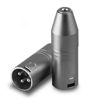 

3.5mm Male Plug Female Jack 3 Pin XLR Microphone Cable Connector Mic Adaptor Portable Electronics Accessories