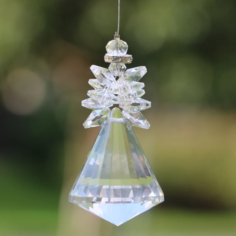 

1PCS Hanging Chakra Crystal Suncatcher Crystal Diamond Ball Prism Handmade Rainbow Pendulum Pendant