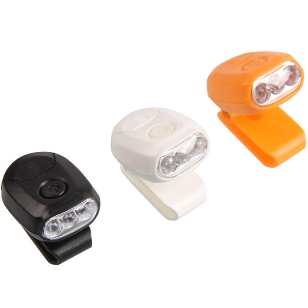 

3pcs Practical Mini Clip On Head Light Fishing Camp Hunting 3 LED Cap Hat Lamp EDF88