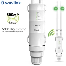 High Power 300Mbps Outdoor Wifi Repeater Wireless WIFI Router/AP/Repeater 2x7dBi 2.4G CPE WISP Detachable Antenna POE Wavlink