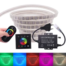 

Wall Touch Remote LED Strip Light 220V 110V 120LED/m Double Row 5050 RGB Led Ribbon Waterproof 24key EU UK AU Kit 50m 20m 1m 10m
