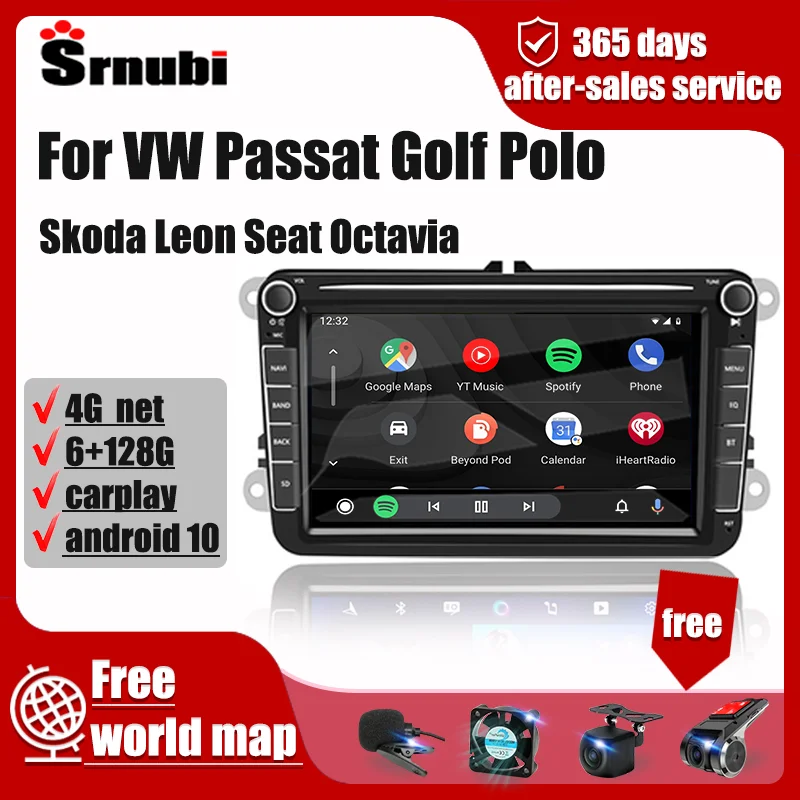 Автомобильная стереосистема 2DIN для Volkswagen VW Skoda Octavia Passat CC Tiguan Touran GOLF Carplay |