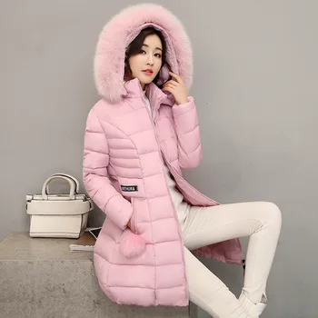 

Women new arrival Winter Jacket With Fur collar Warm Hooded Female Women Winter Coat Long new Parka Women Outwear Camperas