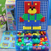 240x240x65 мм горячая Распродажа пластиковая головоломка, игрушка, изящные креативные Детские художественные строительные блоки, Обучающие Детские игрушки, подарочные принадлежности