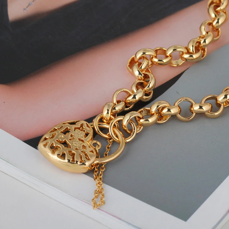 KUNIU-Filigree-Heart-Padlock-Bracelet-Chain-Fashion-Womens-Jewelry-Gold-Filled-Romantic-Delicate-for-Women-Girl (3)