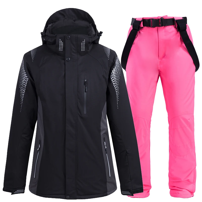 New-30 Men / Women Snow Suit Snowboarding sets Winter Outdoor Sports wear Waterproof windproof skiing jackets+ snow belt pants