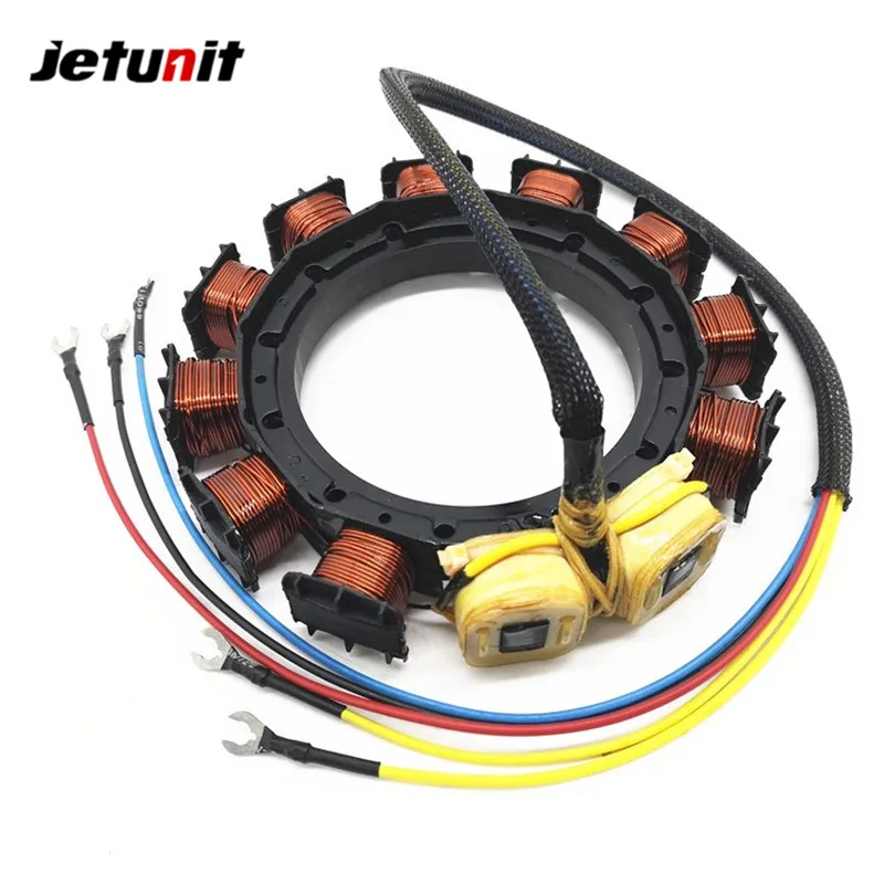 JETUNIT Outboard Stator For Mercury 1972-1981 40HP 10amp 2Cyl 398-5255,398-5256,398-4770,174-5255,18-5856