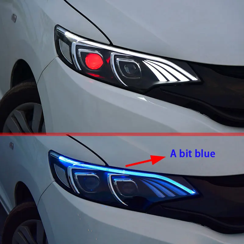 Светодиодный налобный фонарь для Honda Fit до года светодиодный налобный фонарь модифицированный в сборе черный цвет YZ