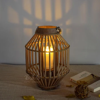 

Vintage Wind Proof Candle Holders Outdoor Lantern Lamp Candlestick Table Candle Holders Stand Retro Portavelas Home Decor AD50CH