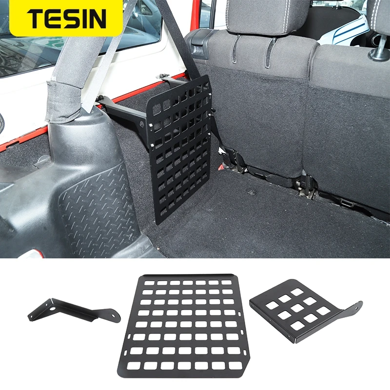 

TESIN Car Organizer Accessories For Jeep Wrangler JK Car Trunk rack Tail Box Storage Rack Shelf For Jeep Wrangler JK 2007-2017