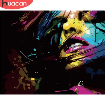 

HUACAN DIY Painting By Numbers Girl Drawing On Canvas Hand Painted Paintings Gift Coloring By Number Portrait Kits Home Decor