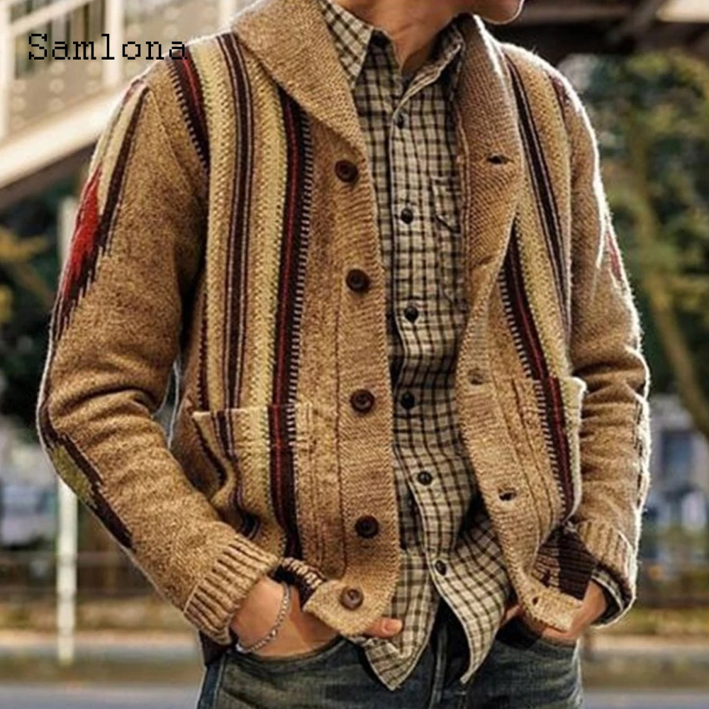 Plus Size 4xl Men Autumn New Knitted Sweaters Winter Warm Coats Open Stitch Mens Patchwork Sweater Hooded Top Cardigans 2023