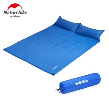 

Naturehike new Double Self-inflating Camping Mat Outdoor driveing Hiking air Mattress Sleeping Pad for 2 person with pillow