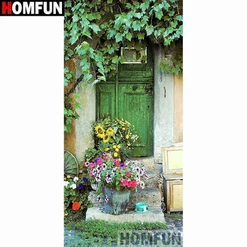 

HOMFUN Full Square/Round Drill 5D DIY Diamond Painting "Flower deer Scenery" Embroidery Cross Stitch 5D Home Decor Gift A27802