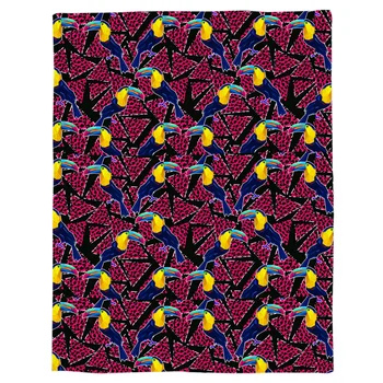 

Leopard Triangle And Geometric Parrot Printed Flannel Blanket Soft Throw Blanket Machine Washable Blankets for Beds Customizable