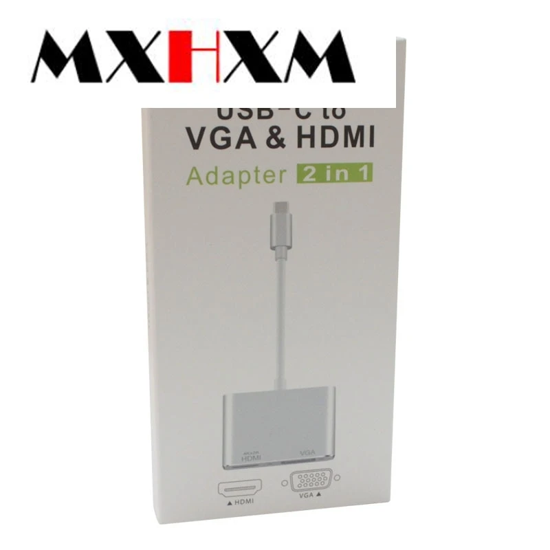 Тип-c к hdmi конвертер USB-C к vga hd видео двойной экран 4K видео конвертер
