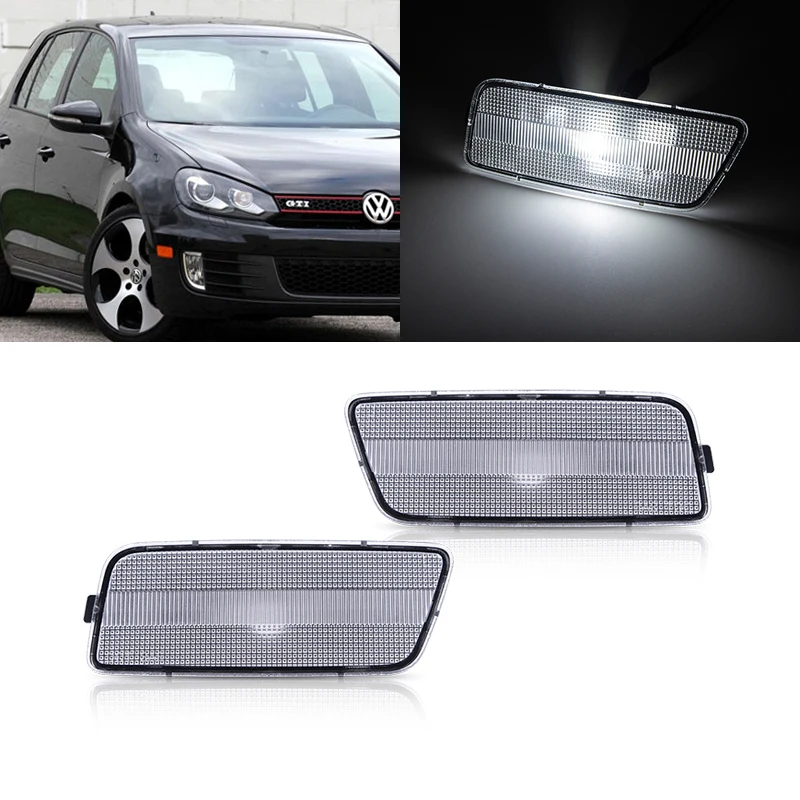 Fits For VW MK6 Golf GTI 2009 2014 Clear Lens Fender OEM Side Marker