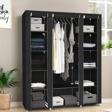 Shelf Wardrobe Bedroom Rack Cabinet Storage-Organizer Closet Cloth with Non-Woven HWC