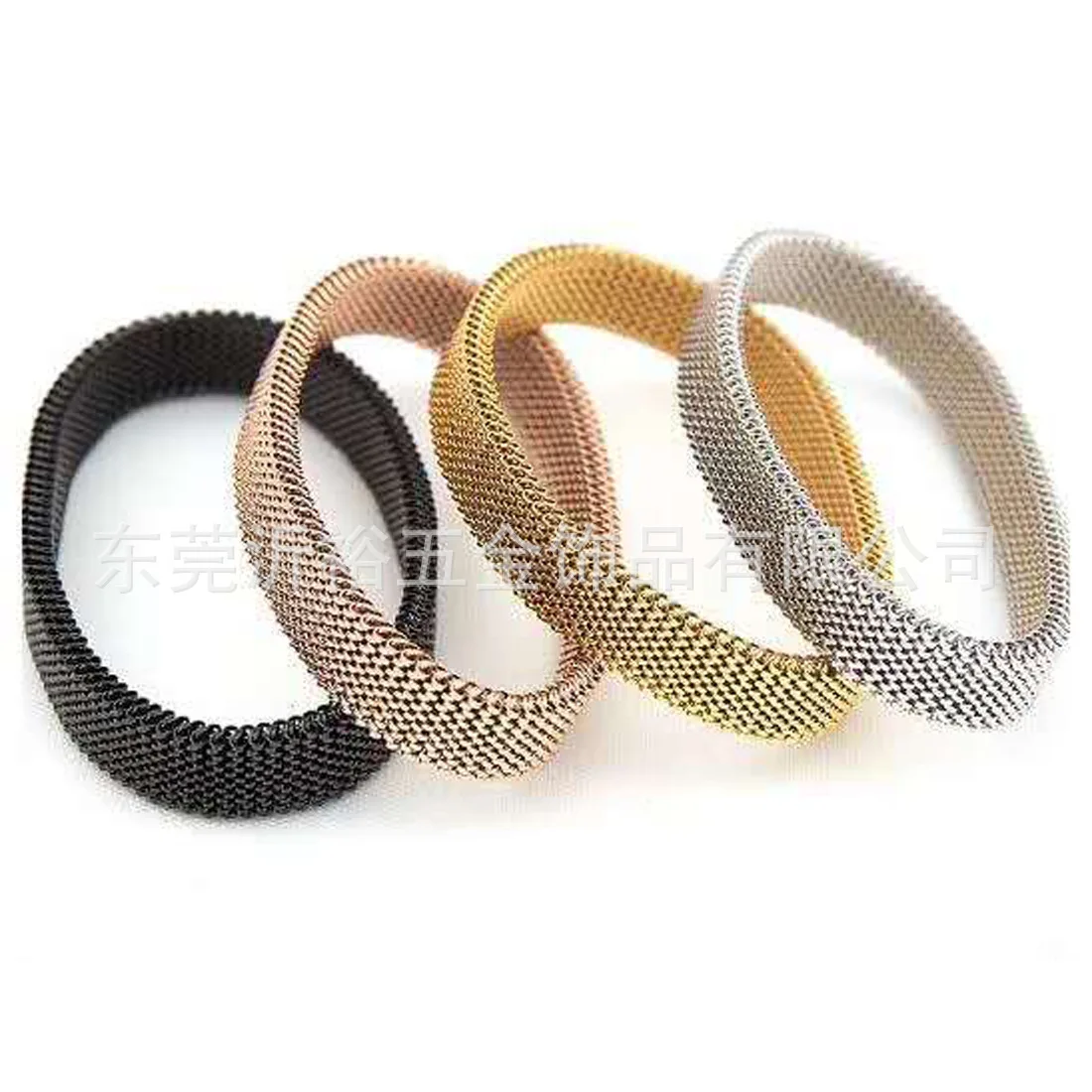 

Europe And America Fashion Extendable Bracelets Tensile Elastic Bracelet Stainless Steel Bracelet with Spring Stainless Steel Or