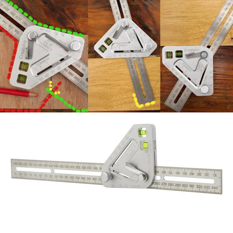 

Multi-function Measuring Roof Revolutionizing Carpentry Utensil Tool Angle Ruler