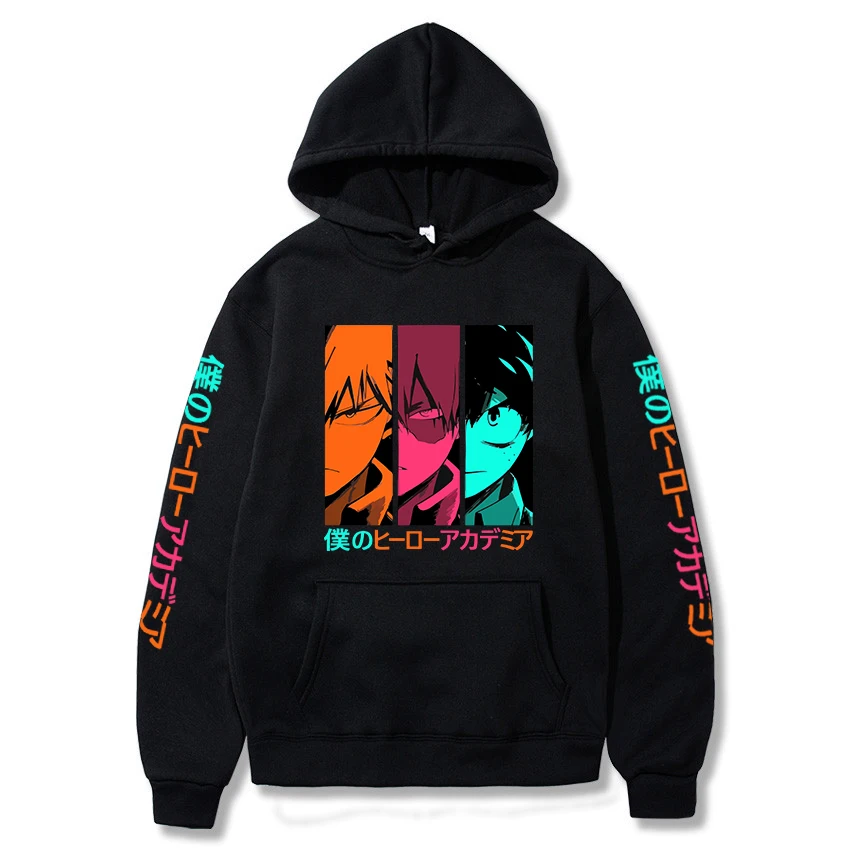 

2021 Harakuju My Hero Academia Printed Hooded Sweatshirt Casual Boku No Hero Academia Pullover Long Sleeve Hoodie Clothes