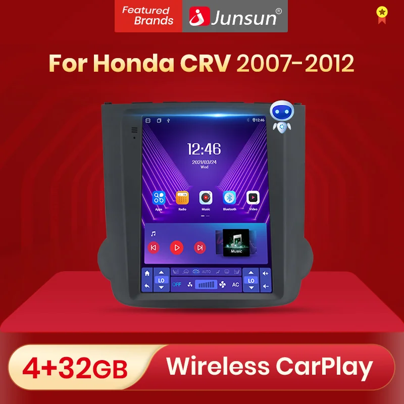 Junsun For Tesla Style Android Auto 4G Wireless Carplay DSP Car Radio