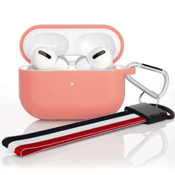 

Pure color Silicone Case For Airpods Pro Case Protective Cover Bluetooth Earphone soft Cover Earphone Case Charging Box Bag