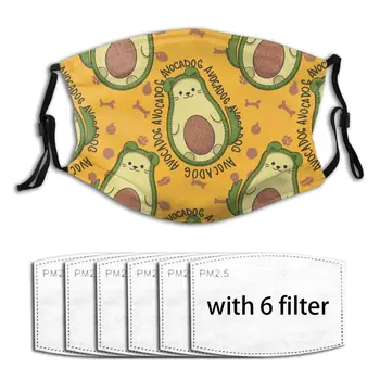 

Cartoon Avocado Dog With Separate Adults Mask With Replaceable Filter Dust Mask Face Mask