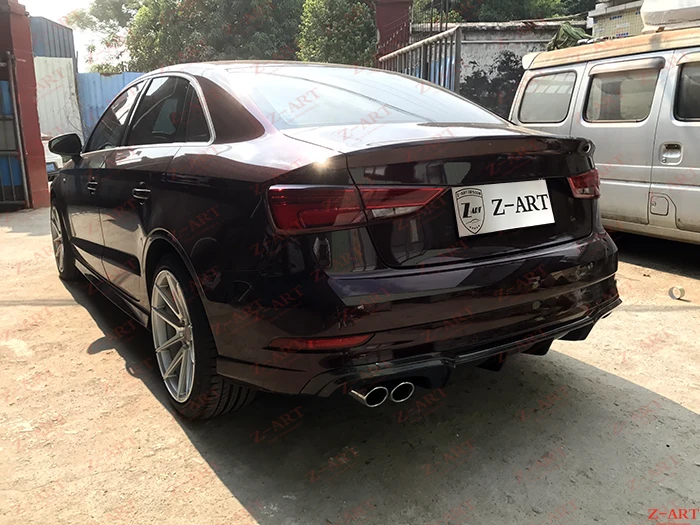 Z-ART задний диффузор из углеродного волокна для Audi S3- карбоновое волокно задний подбородок для Audi A3 sline S3 карбоновое волокно задний сплиттер