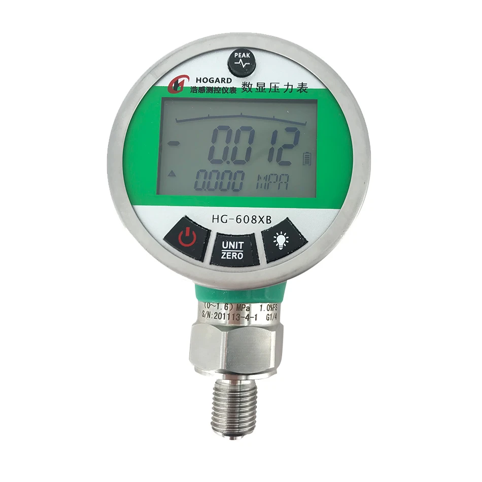 New Original 01.6mpa Digital Pressure Gauge Meter Stainless Steel