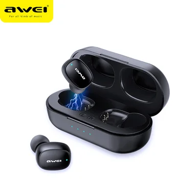 

Newset AWEI T13 TWS Wireless Bluetooth Earphone Headphones Sport Handsfree Headset Earbuds With Microphone HD Stereo For Xiaomi